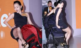 Tiểu S bị 'ném đá' vì tạo dáng phản cảm bên xe đẩy trẻ em