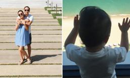 Quý tử nhà Hà Tăng gây 'bão' với hình ảnh đứng ngắm biển đáng yêu