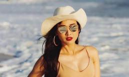 Bạn gái Bằng Kiều khoe dáng chuẩn khi mặc áo tắm