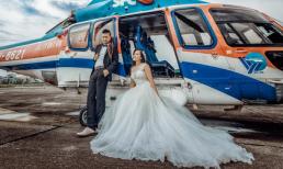 Xôn xao bộ ảnh cưới của cặp đôi trẻ trên trực thăng 300 tỷ
