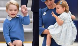 Hoàng tử nhí nước Anh cùng em gái nổi bật khi cùng bố mẹ công du Canada