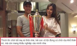 Kỳ Hân dọa anti-fan không được chửi con mình