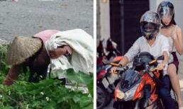 Chở bạn gái đi chơi, thấy mẹ đang nhặt rác liền quay xe đi thì bị một câu nói của bạn gái làm cho sốc nặng