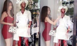 Ngọc Trinh không hề kém cạnh khi 'đọ dáng' với ma-nơ-canh