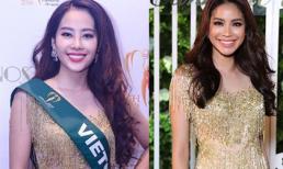 Nam Em 'mặc lại' váy Phạm Hương đến Hoa hậu Trái đất 2016