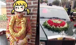 Cô dâu đeo vàng 'trĩu cổ' trong ngày cưới