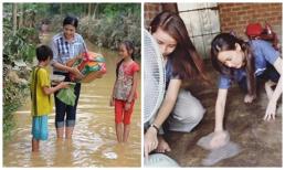 Ngoài ủng hộ vật chất, đây mới là hình ảnh trân quý nhất khi sao Việt đi từ thiện