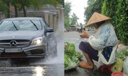 Chứng kiến bạn trai phóng ô tô làm nước bẩn bắn khắp người mẹ anh đang bán rau bên đường, cô gái đã có hành động khiến ai cũng hả hê