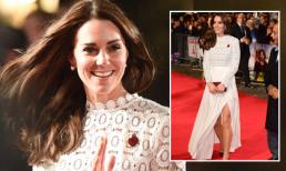 Công nương Kate gợi cảm hiếm thấy với váy xẻ khoe chân dài