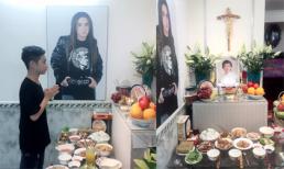 Con trai nuôi và gia đình cúng 49 ngày cho Minh Thuận