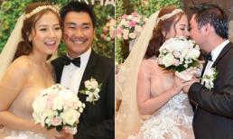 Khánh Hiền và chồng liên tục 'khoá môi' trong tiệc cưới đậm sắc thiên nhiên