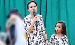 Con gái Việt Hương diện áo bà ba xinh xắn cùng mẹ làm thiện nguyện