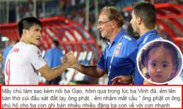 Thủy Tiên bất ngờ khi con gái cúi đầu sát đất lạy ông Phật cầu cho Công Vinh ghi bàn