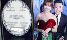 Lộ thiệp cưới chính thức của Trấn Thành - Hari Won vào ngày 25/12