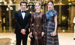 Á hậu Thúy Vân rạng rỡ xuất hiện cạnh huyền thoại bóng đá Luis Figo