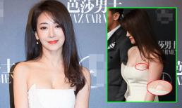 Giai nhân 'Thần điêu đại hiệp' lộ miếng dán ngực vì diện váy quây