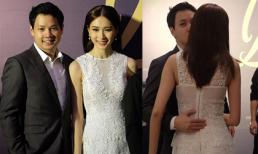 Lộ ảnh Hoa hậu Đặng Thu Thảo được bạn trai hôn ở hậu trường