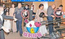 'Tỷ phú chuyên săn sao nữ' Hồng Kông chống gậy tháp tùng vợ ba đi mua sắm