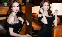 Ngọc Trinh diện trang phục ôm sát, trễ nải khoe vai trần trắng nõn nà