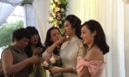 Hoa hậu Thu Ngân phải... tháo bớt vàng trong lễ rước dâu