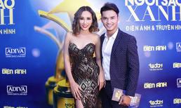 Hoa khôi Huỳnh Thi sánh bước cùng DV Nguyễn Quốc Trường Thịnh trên thảm đỏ Ngôi Sao Xanh