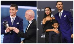 Ronaldo bảnh bao bên bạn gái và con trai, nhận giải 'Cầu thủ hay nhất năm' của FIFA