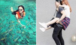 Hot girl và hot boy Việt 10/1/2017: Huyền Baby gợi cảm đi bơi ở Thái Lan, Lâm Á Hân quay lại với chồng