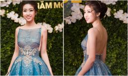 Hoa hậu Mỹ Linh khoe lưng trần quyến rũ dự tiệc cuối năm