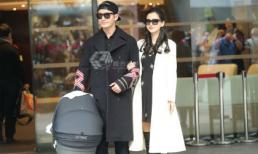 Angela Baby xuất hiện xinh đẹp bên ông xã Huỳnh Hiểu Minh sau vài ngày sinh nở 