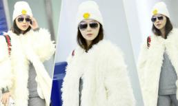 Phạm Băng Băng như 'gấu Bắc cực' gây chú ý khi xuất hiện ở sân bay 