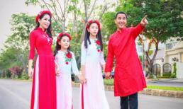 Gia đình Quyền Linh diện áo dài đón Tết