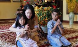 Gia đình Thu Phương xúng xính đi hái lộc vào đầu năm mới