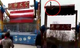 Hãi hùng cảnh người bị văng khỏi đu quay trong công viên trò chơi