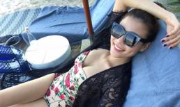 Thúy Diễm diện đồ tắm nóng bỏng khi đi biển cùng Lương Thế Thành