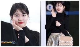 Suzy (Miss A) xinh như nữ thần ở sân bay đi dự Tuần lễ thời trang Milan