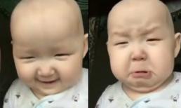 Em bé 'khóc - cười' trong một nốt nhạc khiến dân mạng 'phát sốt'