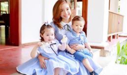 Elly Trần cười rạng rỡ bên hai con xinh xắn như thiên thần