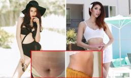 Nhìn bụng mỡ xồ xề của mỹ nhân Việt khi mang bầu để lấy tinh thần giảm cân sau sinh