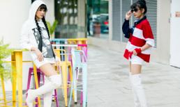 Á hậu Trương Thị May khoe chân dài miên man với street style cực chất