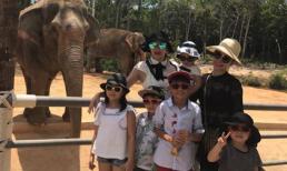 Hà Kiều Anh cùng Linh Nga đưa các con đi du lịch