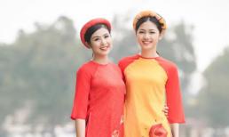 Hoa hậu Ngọc Hân và Á hậu Thanh Thanh Tú duyên dáng khi diện áo dài