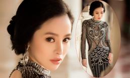 Hoa hậu Hạ My đẹp sắc lạnh trong bộ dạ hội đính đá quý tộc