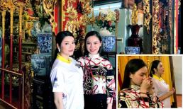 Lý Nhã Kỳ mặc đồ giản dị đến thắp hương tại nhà thờ Tổ nghiệp của Hoài Linh