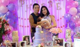 Vợ chồng Lam Trường hạnh phúc tổ chức tiệc đầy tháng cho con gái