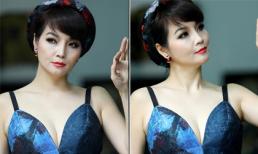 Mai Thu Huyền khéo khoe vòng một lấp ló ở tuổi U40