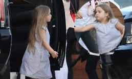 “Công chúa tóc mây” Harper diện váy kẻ đi ăn cùng gia đình trước thềm sinh nhật mẹ Victoria 