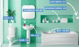 Có bao nhiêu vi khuẩn đáng sợ đang ẩn náu trong phòng tắm nhà bạn?