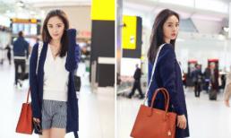 Dương Mịch diện đồ giản dị vẫn đẹp rạng ngời trên đường đến Mỹ 