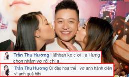 Phản ứng bất ngờ của vợ Tuấn Hưng khi chồng khoe ảnh được fan nữ hôn