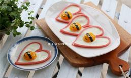 Cách làm món trứng ốp la hình trái tim đẹp mắt 